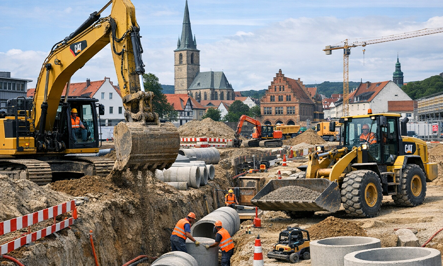 Tiefbau in Blomberg und Umgebung – Ihr regionales Tiefbauunternehmen